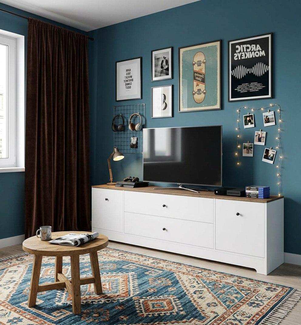 Тумба-комод 1800 мм Норд-1 (дуб каньон+белый) 