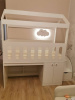 Кровать-чердак 160х80 Теремок (цвет белый) от Династия Kids