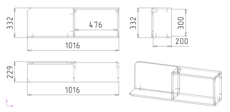 Полка навесная коллекции Мозаика