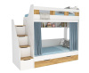 Кровать двухъярусная Твинс 190х90 (дуб золотистый + белый) от Династия Kids