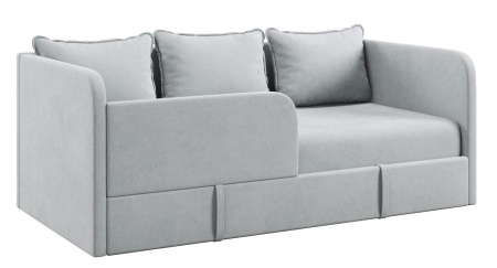 Диван-кровать Кэви (все в комплекте). Велюр Тедди 313 Серый от Династия Kids