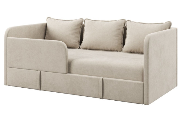 Диван-кровать Кэви (всё в комплекте). Велюр Velutto Бежевый от Династия Kids