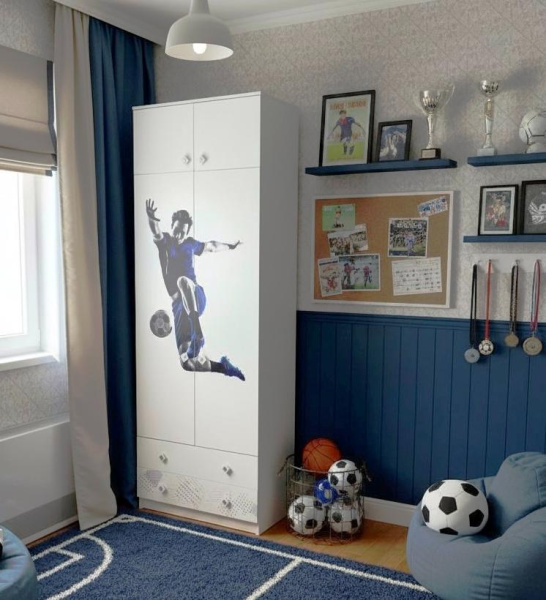 Шкаф с антресолью коллекции Футбол