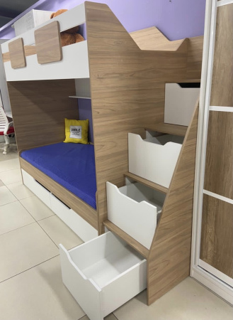 Кровать-чердак коллекции Мозаика 190х90  от Династия Kids