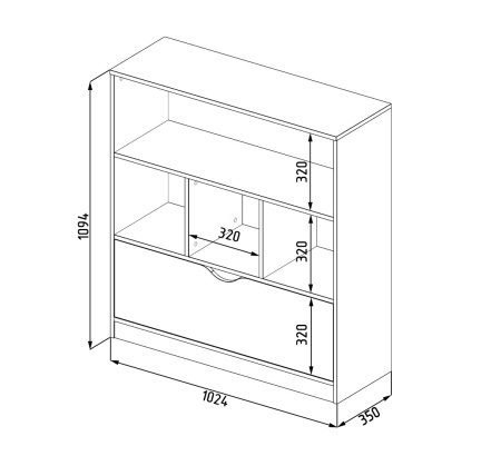 Стеллаж детский Уют-1  от Династия Kids