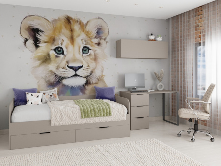 Стеллаж переходной коллекции Брайт Золотистый от Династия Kids