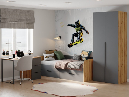 Стеллаж переходной коллекции Брайт Золотистый от Династия Kids