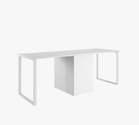 Стол Дуэт 2000 мм (белый + опоры белые). Столешница 22 мм от Династия Kids