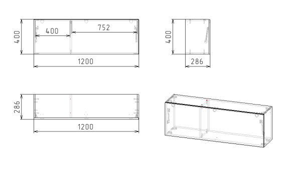 Полка настенная 1200 мм коллекции Брайт Графит от Династия Kids