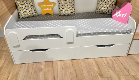 Кровать 2-х ярусная выдвижная Дабл 190х90 +180х80 (цвета разные) от Династия Kids