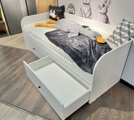 Комплект Норд для 2 детей с зонированием: кровати 190х90 + стеллаж от Династия Kids