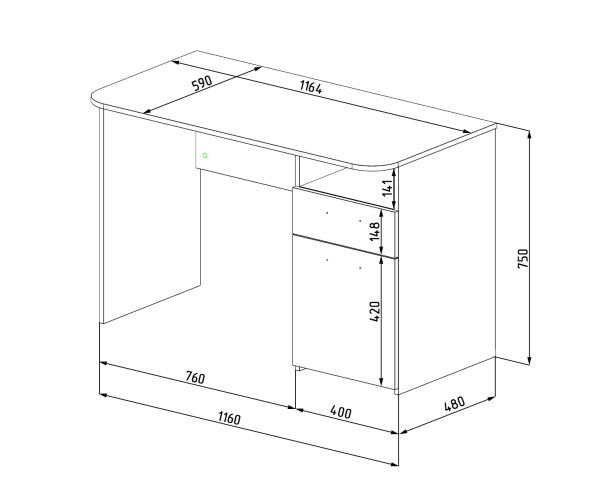 Стол коллекции Цветы New от Династия Kids