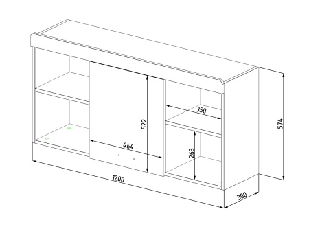 Полка навесная Лайт New 