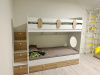 Кровать двухъярусная 180х80 Фортуна-2 (дуб сонома + белый)  от Династия Kids