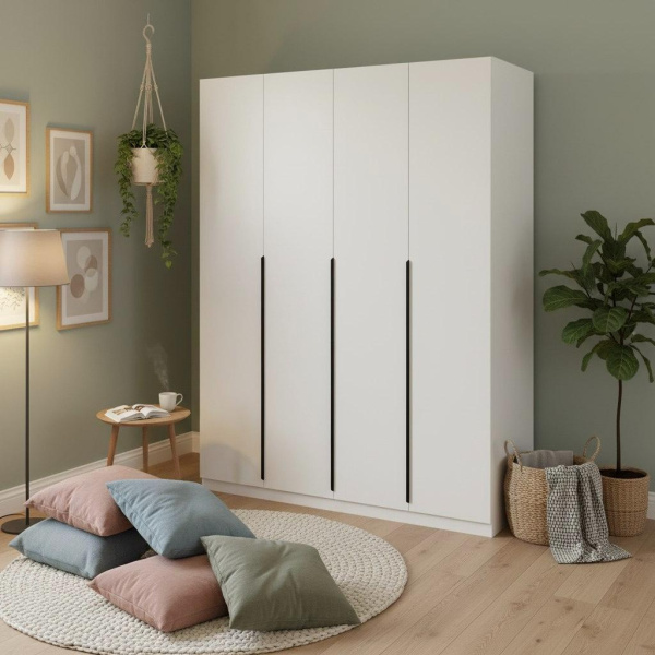 Шкаф 4-х створчатый (ручки-рейлинг) от Династия Kids