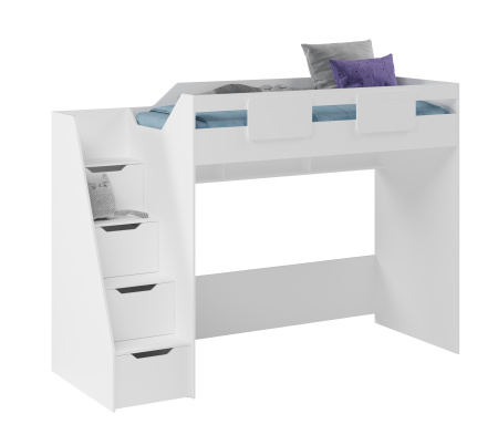 Комплект мебели: кровать-чердак Мозаика-2 + стол Умка + комод Умка  от Династия Kids