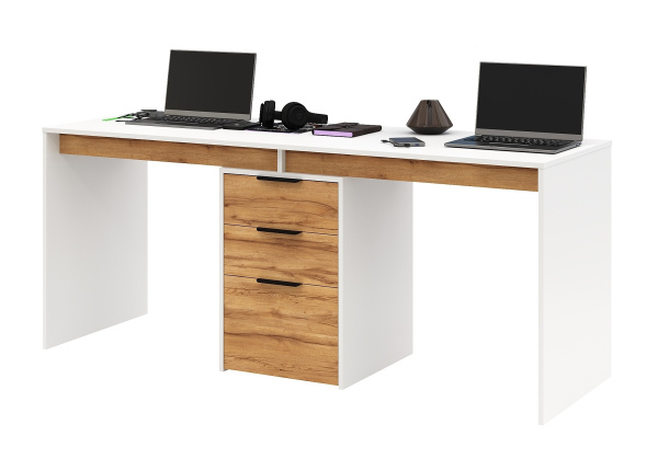 Стол Тандем 1800 мм (фасады дуб золотистый)