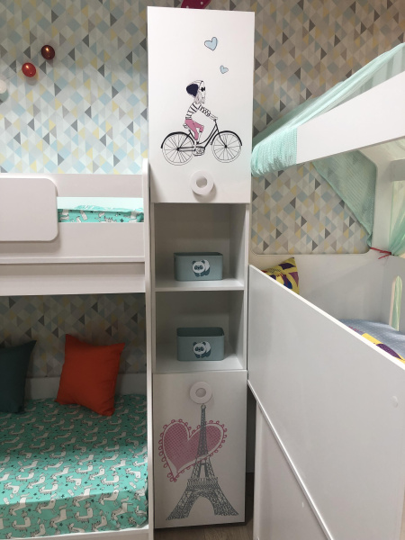 Пенал-стеллаж-2 коллекции Модница New от Династия Kids