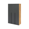 Шкаф 3-х дверный коллекции Брайт Графит от Династия Kids