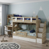 Кровать двухъярусная Фортуна-2 (дуб сонома + белый) 180х80 от Династия Kids
