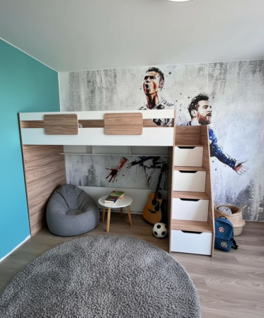 Кровать-чердак 190х90 + кровать Лайт Лофт 190х90 от Династия Kids