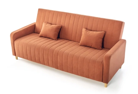 Диван раскладной Сэнд 120х190 с ящиком (велюр серый)