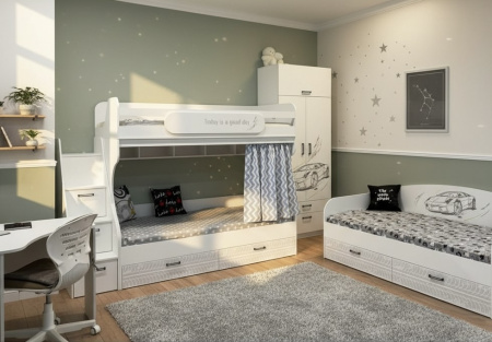 Комод  коллекции Престиж 1.1 (без принта) + доводчики от Династия Kids
