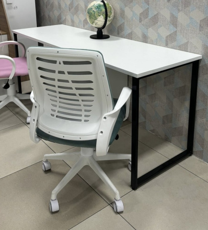 Стол Дуэт 2200 мм (дуб каньон + опоры черные). Столешница 22 мм от Династия Kids